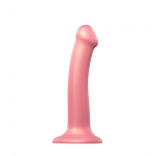 Насадка для страпону Strap-On-Me Mono Density Dildo Rose M, діам. 3,3 см, одношаровий силікон, гнучк - Інтернет-магазин спільних покупок ToGether