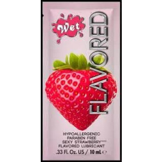 ПРОБНИК Лубрикант Wet Flavored Sexy Strawberry (соковита полуниця) 10 мл - Інтернет-магазин спільних покупок ToGether