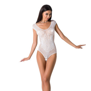 Бодістокінг Passion BS064 One Size, White, боді, закрите плече, відкритий доступ - Інтернет-магазин спільних покупок ToGether