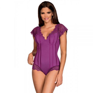 Боді Obsessive Moketta teddy purple S / M - Інтернет-магазин спільних покупок ToGether