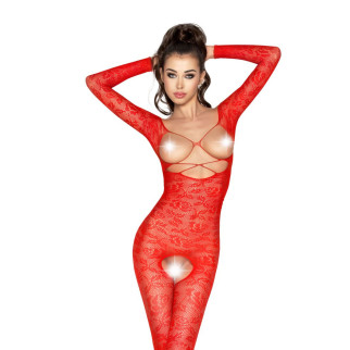 Бодістокінг Passion BS031 red, комбінезон з відкритими грудьми - Інтернет-магазин спільних покупок ToGether