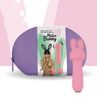 Мінівібратор FeelzToys Mister Bunny Pink з двома насадками - Інтернет-магазин спільних покупок ToGether