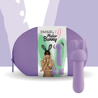 Мінівібратор FeelzToys Magic Bunny Purple з двома насадками - Інтернет-магазин спільних покупок ToGether