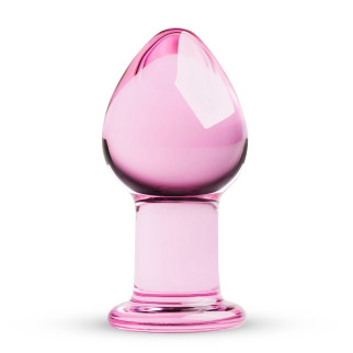 Рожева анальна пробка зі скла Gildo Pink Glass Buttplug - Інтернет-магазин спільних покупок ToGether