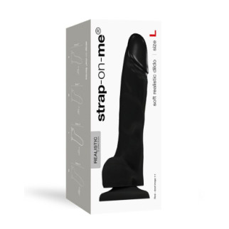 Реалістичний фалоімітатор Strap-On-Me SOFT REALISTIC DILDO Black - Size L - Інтернет-магазин спільних покупок ToGether