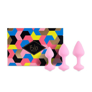 Набір силіконових анальних пробок FeelzToys - Bibi Butt Plug Set 3 pcs Pink - Інтернет-магазин спільних покупок ToGether