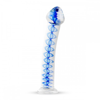 Фалоіммітатор скло Glass Dildo No.04, Блакитний - Інтернет-магазин спільних покупок ToGether