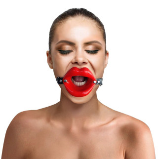 Кляп-розширювач у формі губ Art of Sex – Gag Lips, натуральна шкіра - Інтернет-магазин спільних покупок ToGether