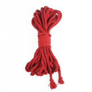 Бавовняна мотузка BDSM 8 метрів, 6 мм, червоний колір - Інтернет-магазин спільних покупок ToGether