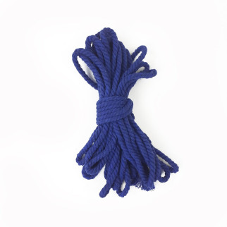 Бавовняна мотузка BDSM 8 метрів, 6 мм, колір синій - Інтернет-магазин спільних покупок ToGether