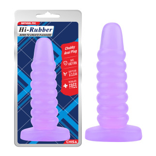 Велика анальна пробка Chisa Hi-Rubber Chubby Anal Plug Purple - Інтернет-магазин спільних покупок ToGether