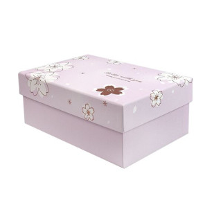 Подарункова коробка з квітами рожева, S - 22.5х15.5х9 см - Інтернет-магазин спільних покупок ToGether