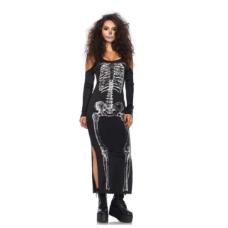 Сукня максі Leg Avenue, M/L, з принтом скелета та бічним вирізом - Інтернет-магазин спільних покупок ToGether