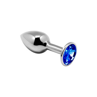 Металева анальна пробка з кристалом Alive Mini Metal Butt Plug Blue S - Інтернет-магазин спільних покупок ToGether
