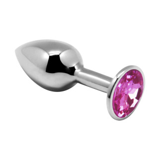 Металева анальна пробка з кристалом Alive Mini Metal Butt Plug Pink L - Інтернет-магазин спільних покупок ToGether