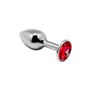 Металева анальна пробка з кристалом Alive Mini Metal Butt Plug Red S - Інтернет-магазин спільних покупок ToGether