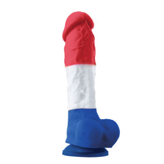 Фалоімітатор силікон NS Novelties COLOURS PLEASURES TRICOLOR 8" DILDO - Інтернет-магазин спільних покупок ToGether