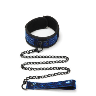 Набір нашийник та повідець синій WHIPSMART DIAMOND COLLAR AND LEASH BLUE - Інтернет-магазин спільних покупок ToGether