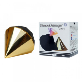 Вакуумний стимулятор клітора Diamond Air Massager USB 7 Function золотий - Інтернет-магазин спільних покупок ToGether