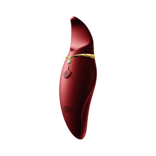 Вібратор 2в1 з язичком Zalo — Hero Wine Red, кристал Swarovski - Інтернет-магазин спільних покупок ToGether