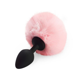 Силіконова анальна пробка М Art of Sex - Silicone Bunny Tails Butt plug Pink, діаметр 3,5 см - Інтернет-магазин спільних покупок ToGether