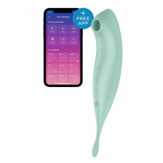 Смарт-вібратор для клітора з вакуумною стимуляцією Satisfyer Twirling Pro+ Mint - Інтернет-магазин спільних покупок ToGether