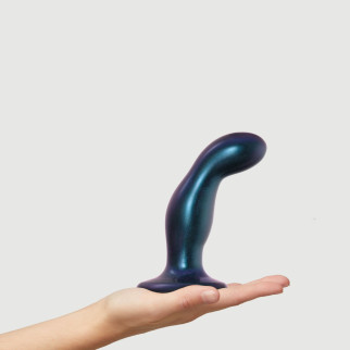 Дилдо Strap-On-Me DILDO PLUG SNAKY METALLIC BLUE, розмір M, діаметр 4 см, ввідна довжина 15,3 см - Інтернет-магазин спільних покупок ToGether