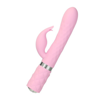 Розкішний кролик з ротацією та вібрацією Pillow Talk Lively Pink, кристал Сваровскі, потрійний відро - Інтернет-магазин спільних покупок ToGether