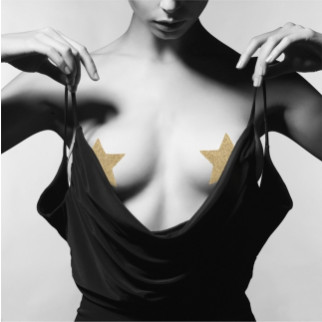 Прикраса для грудей Flash Золота зірка, Bijoux Indiscrets - Інтернет-магазин спільних покупок ToGether