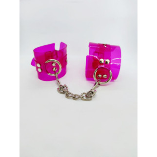 Нручиники DS Fetish Handcuffs transparent purple - Інтернет-магазин спільних покупок ToGether