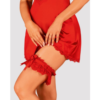 Ажурна підв’язка Obsessive Amor Cherris garter, red - Інтернет-магазин спільних покупок ToGether