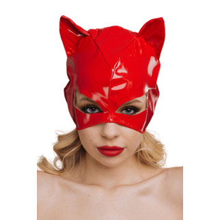Еротична лакована маска D&A Кішечка, червона - Інтернет-магазин спільних покупок ToGether