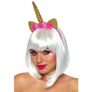 Золотий ріг єдинорога Leg Avenue Golden unicorn flower headband, прикрашений квітами - Інтернет-магазин спільних покупок ToGether