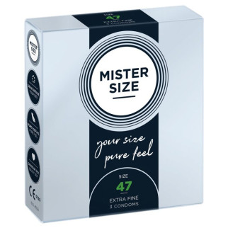 Презервативи Mister Size - pure feel - 47 (3 condoms), товщина 0,05 мм - Інтернет-магазин спільних покупок ToGether