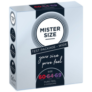 Набір презервативів Mister Size - pure feel - 60–64–69 (3 condoms), 3 розміри, товщина 0,05 мм - Інтернет-магазин спільних покупок ToGether