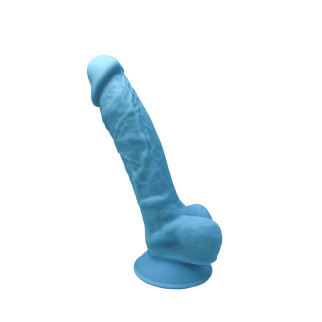 Фалоімітатор SilexD Johnny Blue (MODEL 1 size 7in), двошаровий, силікон+Silexpan, діаметр 3,8 см - Інтернет-магазин спільних покупок ToGether