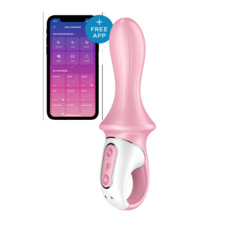 Надувний анальний смарт-вібратор SATISFYER AIR PUMP BOOTY 5 CONNECT APP RED - Інтернет-магазин спільних покупок ToGether