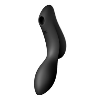 Подвійний вібратор із вакуумною стимуляцією SATISFYER CURVY TRINITY 2 BLACK - Інтернет-магазин спільних покупок ToGether