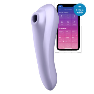 Подвійний смарт вібратор із вакуумною стимуляцією SATISFYER DUAL PLEASURE MAUVE - Інтернет-магазин спільних покупок ToGether