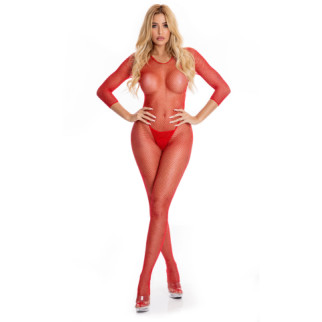 Комбінезон RISQUE CROTCHLESS BODYSTOCKING RED, S/M - Інтернет-магазин спільних покупок ToGether