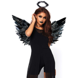 Крила чорного ангела Leg Avenue Angel Accessory Kit Black, крила, німб - Інтернет-магазин спільних покупок ToGether