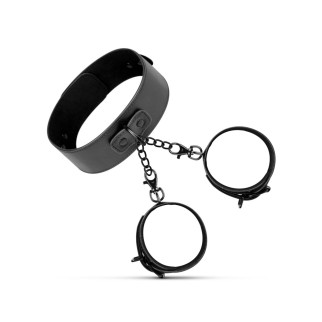 Наручники с повідцем Bedroom Fantasies Collar & Wrist - Black - Інтернет-магазин спільних покупок ToGether