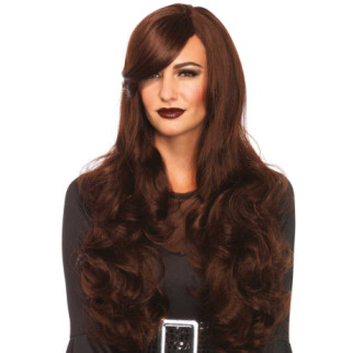 Хвиляста перука з косим чубчиком Leg Avenue Long Wavy Wig 68 см, коричнева - Інтернет-магазин спільних покупок ToGether