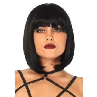 Коротка перука каре з чубчиком Leg Avenue Short natural bob wig, чорна - Інтернет-магазин спільних покупок ToGether