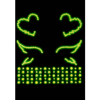 Набір страз-прикрас для тіла Leg Avenue Ayla face jewel sticker, наліпки, світяться у темряві - Інтернет-магазин спільних покупок ToGether