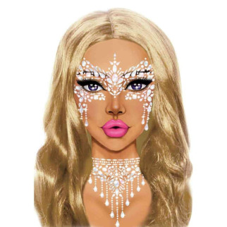 Наклейки для обличчя Diamond Sticker Masquerade White Leg Avenue - Інтернет-магазин спільних покупок ToGether