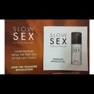 Пробник їстівне масажне масло, що розігріває, Slow Sex Bijoux Indiscrets, 2 мл - Інтернет-магазин спільних покупок ToGether