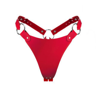 Трусики з натуральної шкіри Feral Feelings - String Bikini Red - Інтернет-магазин спільних покупок ToGether