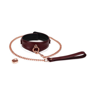 Нашийник з повідцем Liebe Seele Wine Red Curved Collar - Інтернет-магазин спільних покупок ToGether