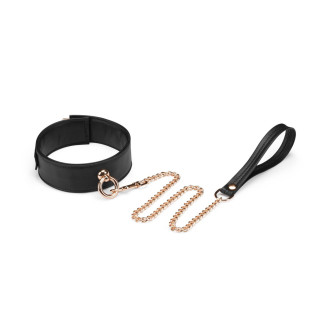 Нашийник з повідцем Liebe Seele Black Organosilicon Collar with Leash - Інтернет-магазин спільних покупок ToGether